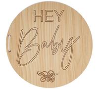 Ginger Ray Botanical Baby Shower Wooden Hey Guestbook Wood