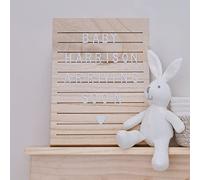 Ginger Ray Wooden Letter Display Board with 170 Letters, Numbers & Symbols Baby Nursery Décor,30 x 20 cm