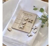 Ginger Ray Wooden Mini Noughts & Crosses Wedding Table Game Favours 5 Pack