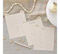 Ginger Ray Word Scramble' and 'Who Knows Mummy Best' Baby Shower Quiz with 10 Cards Each, Neutral