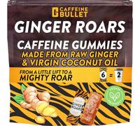 Ginger Roars - Caffeine Chews - 36 Servings Each 33mg with a Delicious Natural Flavour & Fiery hint. Plant Based Energy Shots, a Vegan Healthy Snack