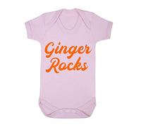 Ginger Rocks Baby Grow Vest, 3-6 Months, Pastel Pink
