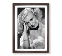 Ginger Rogers (1) Framed Print | A2 Walnut Framed Wall Art | Ready to Hang | Modern Nature Picture | Living Room Bedroom Lounge Office