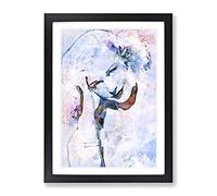 Ginger Rogers In Abstract Modern Art Framed Wall Art Print, Ready to Hang Picture for Living Room Bedroom Home Office Décor, Black A2 (64 x 46 cm)