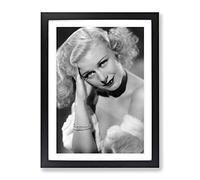 Ginger Rogers No.1 Modern Framed Wall Art Print, Ready to Hang Picture for Living Room Bedroom Home Office Décor, Black A4 (34 x 25 cm)