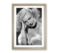 Ginger Rogers No.1 Modern Framed Wall Art Print, Ready to Hang Picture for Living Room Bedroom Home Office Décor, Oak A3 (34 x 46 cm)