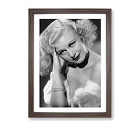 Ginger Rogers No.1 Modern Framed Wall Art Print, Ready to Hang Picture for Living Room Bedroom Home Office Décor, Walnut A2 (64 x 46 cm)