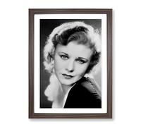 Ginger Rogers No.2 Modern Framed Wall Art Print, Ready to Hang Picture for Living Room Bedroom Home Office Décor, Walnut A2 (64 x 46 cm)