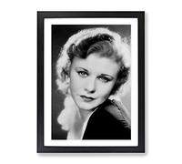 Ginger Rogers No.2 Modern Framed Wall Art Print, Ready to Hang Picture for Living Room Bedroom Home Office Décor, Black A2 (64 x 46 cm)