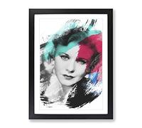 Ginger Rogers No.2 V2 Modern Framed Wall Art Print, Ready to Hang Picture for Living Room Bedroom Home Office Décor, Black A4 (34 x 25 cm)