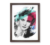 Ginger Rogers No.2 V2 Modern Framed Wall Art Print, Ready to Hang Picture for Living Room Bedroom Home Office Décor, Walnut A2 (64 x 46 cm)