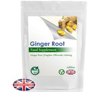 Ginger Root Extract 1000mg - 30 Vegan Tablets for Travel & Morning Sickness Relief - UK Made