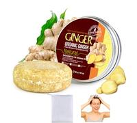 Ginger Shampoo Bar and Conditioner - Solid for All Hair Types Cleansing Formula with Natural- Solid Shampoo Soap with Natural for Scalp Care (Ginger)