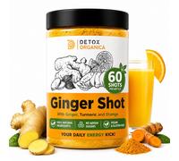 Ginger Shots-60 Servings-Ginger and Turmeric Shot Powder-Drink Supplement with Orange, Black Pepper and Cayenne-Natural Ingredients, No Added Sugar-M