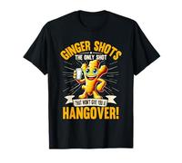 Ginger Shots Hangover Humor Wellness Drink T-Shirt