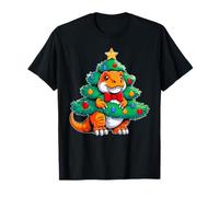 Ginger T Rex Christmas Tree Cute Dinosaur Xmas Kids Toddler T-Shirt
