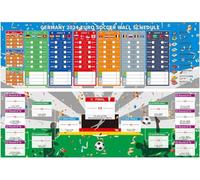 GINGER TECH 2024 Euro Football Championship Poster Schedule, European Cup 2024 Wallchart, EM Football Program, Flags, Match Dates, Football Poster Bar Living Room Decoration (L(30x90CM))