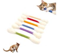 GINGER TECH 6PCS Giant Q Tip Cat Toy, Cotton Swabs Qtip Cat Toy With Catnip, Durable Kitten Chew Toys Teething Sticks, Big Interactive Felt Kitty Gift for Boredom Accessories