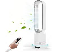 GINGER TECH Bladeless Tower Fan with Air Purifier, 58cm Quiet Tower Fan for Bedroom, 90° Oscillating 8 Speeds 120mins Timer with Remote, Silent Standing Portable Circulator for Home Office