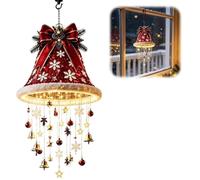 GINGER TECH Christmas Hanging Santa Hat Chandelier, Christmas Hanging Lamp | Warm LED Hanging Santa Hat Chandelier for Porch, Patio, Party, Holiday Ceiling Decor, Indoor Outdoor use