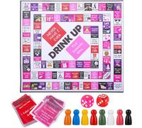 GINGER TECH Drinking Board Game for Adults, Waterproof Adult Monopoly Board Game, Icebreaker Party Games for Girls Night, Truth Or Dare Game Adult for 2-8 Players, 18+
