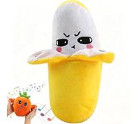 GINGER TECH Interactive Music Plush Toy, Stuffed Soft Animal Music Piano Toy, Body-Sensing Plush Toys with Piano and Fruit Metronome Sounds, Educational Musical Gift for Boys and Girls (Banana)