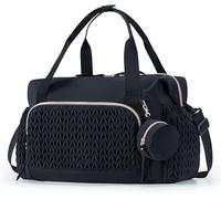 GINGER TECH Nappy Diaper Tote Bag, Baby Changing Bags with Pacifier Case, Large Capacity Multifunctional Waterproof Mommy Shoulder Bag Maternity Tote, for Baby Changing Portable Travel (Black)