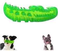 GINGER TECH Slow Feed Chew and Fetch Crocodile, Dog Slow Feeder Puzzle Toy for Large, Medium & Small Dogs Teeth Cleaning Chewing Training, Alligator Treat Dispensing Dog Toys Keep Them Busy (Small)