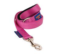 Ginger Ted Comfort Nylon Padded Handle Dog Lead - Cerise Pink Medium (25mm/1.2m long)