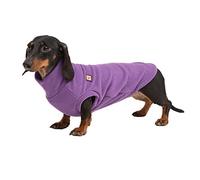 Ginger Ted Warm Fleece Dachshund Jumper size 16"/41cm Purple STANDARD Fit - for short leg breeds, windproof polarfleece, washable, breathable, jumper sweater style