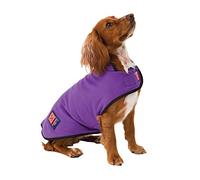 Ginger Ted Warm Fleece Dog Vest size 18"/46cm Purple - windproof polarfleece, washable, breathable, belly wrap, vest jumper sweater style