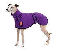 Ginger Ted Warm Fleece Greyhound Whippet Lurcher Dog Jumper size 28"/71cm Purple - for sighthounds & narrow build dogs, windproof polarfleece, long neck sweater coat style