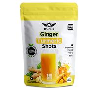 Ginger Turmeric Supplements, 100g/100 Shots of Turmeric Ginger Powder Boosted with Orange, Curcumin, Vitamin C, D & Zinc for Joint