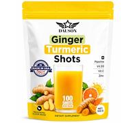 Ginger Turmeric Supplements, 100g/100 Shots of Turmeric Ginger Powder Boosted with Orange, Curcumin, Vitamin C, D & Zinc for Joint, Gut, Keto & Immune Support - Health Drink