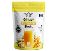 Ginger Turmeric Supplements, 100g/100 Shots of Turmeric Ginger Powder Boosted with Orange, Curcumin, Vitamin C, D & Zinc for Joint, Gut, Keto & Immune Support - Health Drink