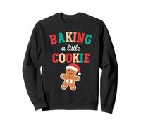 Gingerbread Baking A Little Cookie Pregnancy Maternity Xmas Sweatshirt