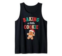 Gingerbread Baking A Little Cookie Pregnancy Maternity Xmas Tank Top
