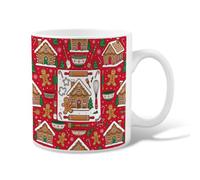 Gingerbread Baking Holiday Theme House Christmas Ceramic Coffee Mug 11oz | Gingerbread Men, Drinking Cup, Baking Utensils, Fanciful Kitchen Theme, Cozy Winter Atmosphere, Holiday Home Decor