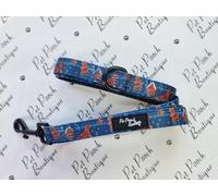 Gingerbread Biscuit Christmas DOG LEAD - REVERSIBLE