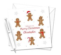 Gingerbread Boys & Girls Personalised Christmas Card - Children's Christmas Card, Son, Daughter, Grandson, Granddaughter, Brother, Sister, Nephew, Niece, Friend