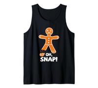 Gingerbread Broken Leg Recovery Oh Snap Cast Humor Holiday Tank Top