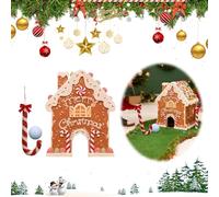 Gingerbread Candy Cane Go/lf Game Set - Best Christmas Game, Christmas Indoor Go/lf Course Toy, Fun Family Holiday Party Game with Candy Cane Club & Balls for Kids & Adults