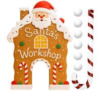 Gingerbread Candy Golf Game Portable Candy Cane Sticks Indoor Outdoor Toy