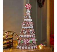 Gingerbread Candy Tree Handpainted 26cm Tall Fully Decorated Table Top Decoration