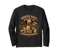 Gingerbread Christmas Baking Cookies North Pole Bakery Long Sleeve T-Shirt