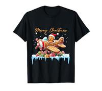 Gingerbread Christmas Cookie Plane Gifts Shirt T-Shirt