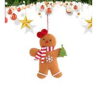 Gingerbread Christmas Decorations | Festive Cartoon Felt Decorations for Parties - for Gingerbread Tree Pendants, for Dining Table Party Shelf Window Living Room