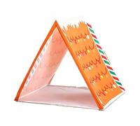 Gingerbread Christmas Tent Brown Christmas Sleepover Tents, Lightweight Pop Up Indoor Playhouse Festive Xmas Party Decoration and Cozy Gift