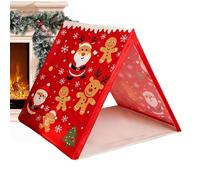Gingerbread Christmas Tent, Christmas Gingerbread Santa Claus House Game Tent,for Indoor Outdoor Backyard Camping Party Reading Corner Sensory Play Gathering