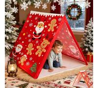 Gingerbread Christmas Tent, Christmas Gingerbread Santa Claus House Play Sleepover Tent for Home Indoor Xmas Holiday Party, Holiday Dreams Home - Lightweight Detachable and Small Size(Santa Claus*1)